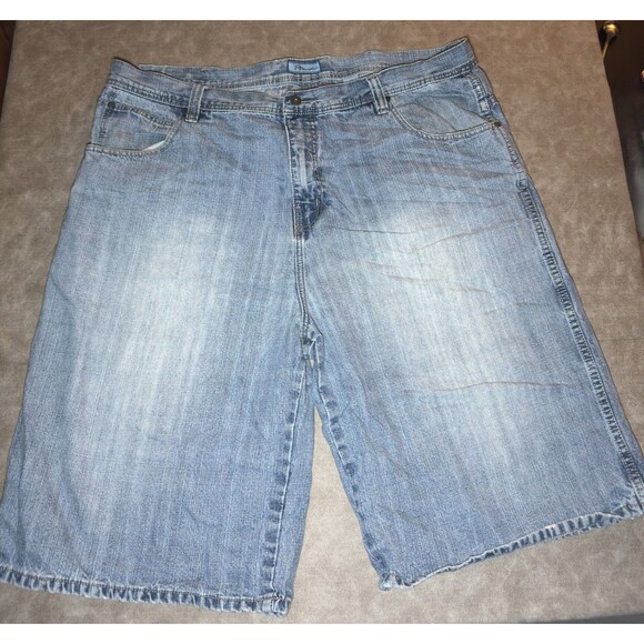 Southpole Vintage Y2K Loose Baggy Fit Jean Denim Shorts Measures 44 Light Wash - Picture 1 of 5